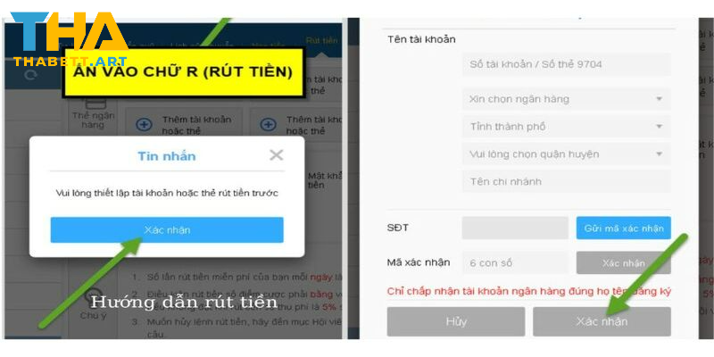 Lưu ý để rút tiền Thabet thành công, tránh lỗi